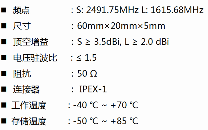北斗短報(bào)文天線F701
